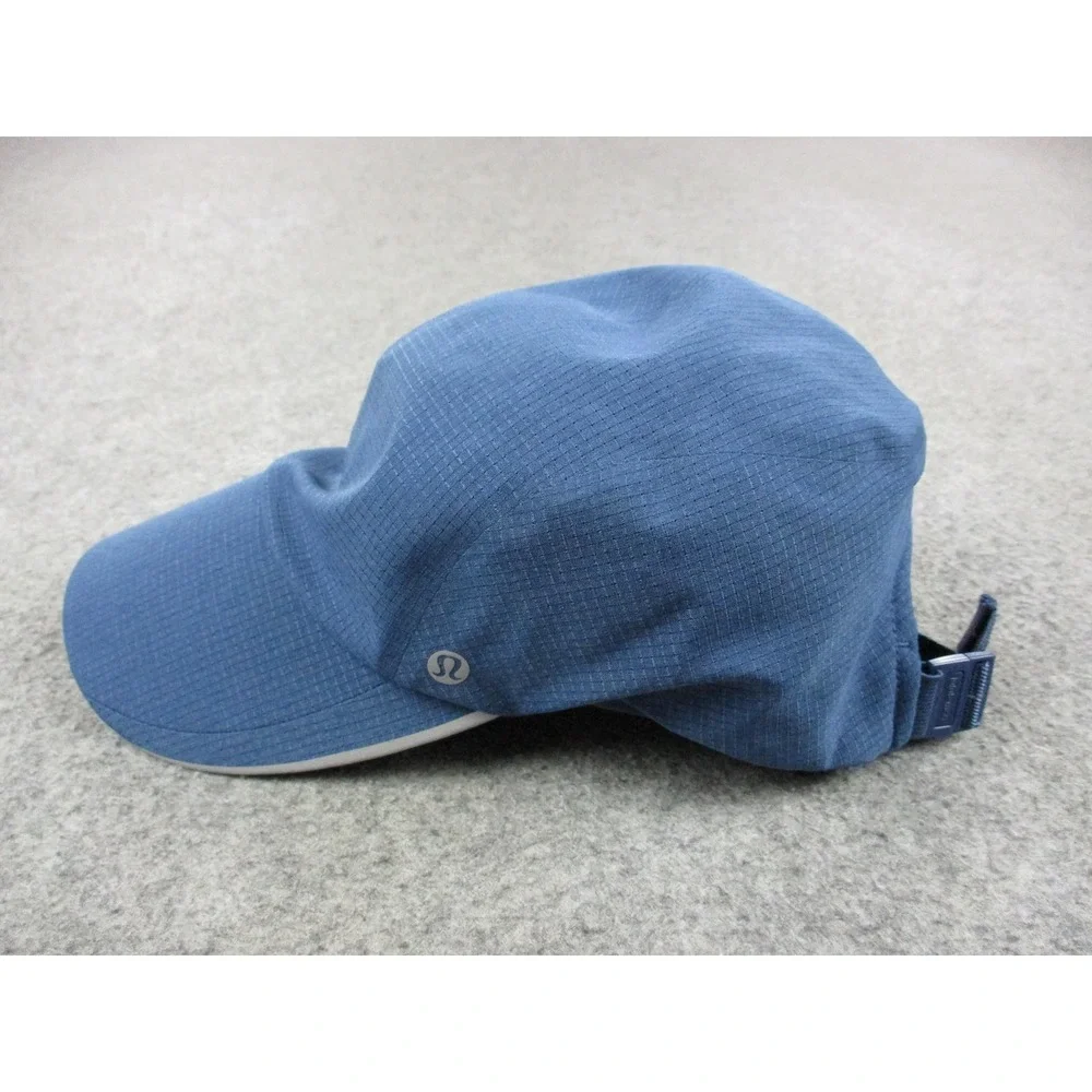 Lululemon Hat Cap Strap Back Womens Medium Blue Buckle Reflective Running